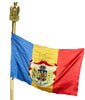 drapel STEMA REGALA - brodat manual -